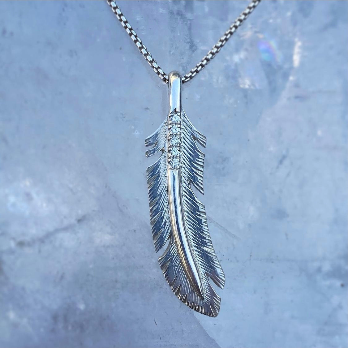 BIRDS OF A FEATHER SILVER PENDANT